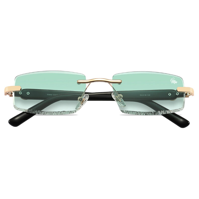 BELVOIR CO Diamond Cut Mabel Green Gold | Black 55